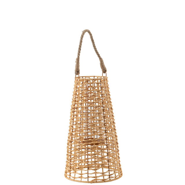 J-Line lantaarn anais rotan natural small 25x25x42.5cm 3002012 large