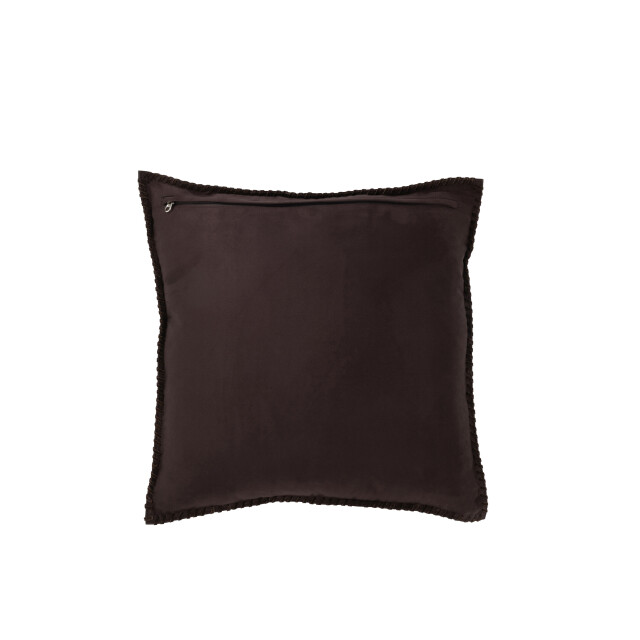 J-Line kussen midden lijn leder donker/ 45x45x8cm 3001704 large