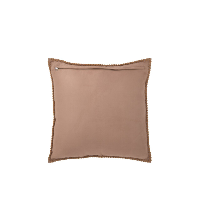 J-Line kussen midden lijn leder camel 45x45x8cm 3001699 large