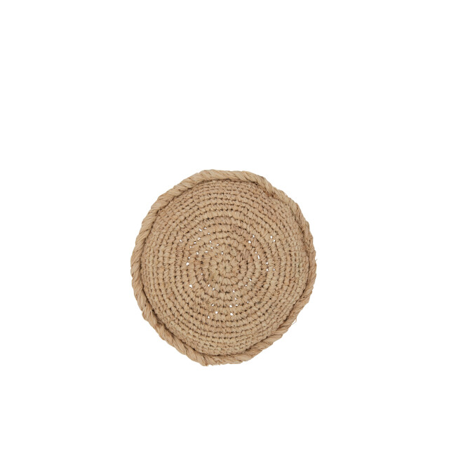 J-Line kussen rond 1 zijkant riet/textiel 36x36x26cm 3065984 large