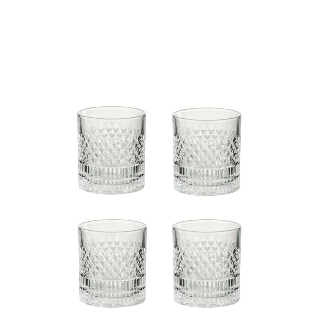 J-Line giftbox 4 glazen whisky tennessee glas 8x8x9.5cm 3015293 large