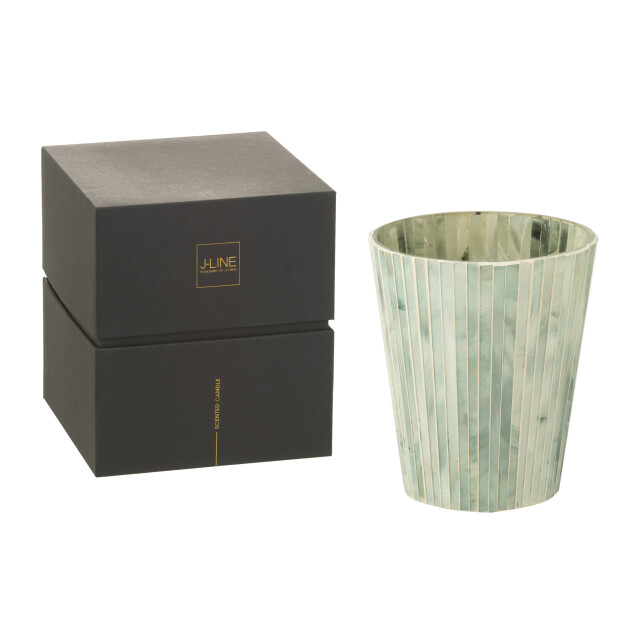 J-Line geurkaars noa seaside bliss licht large 75u 15.5x15.5x18.5cm 3015361 large