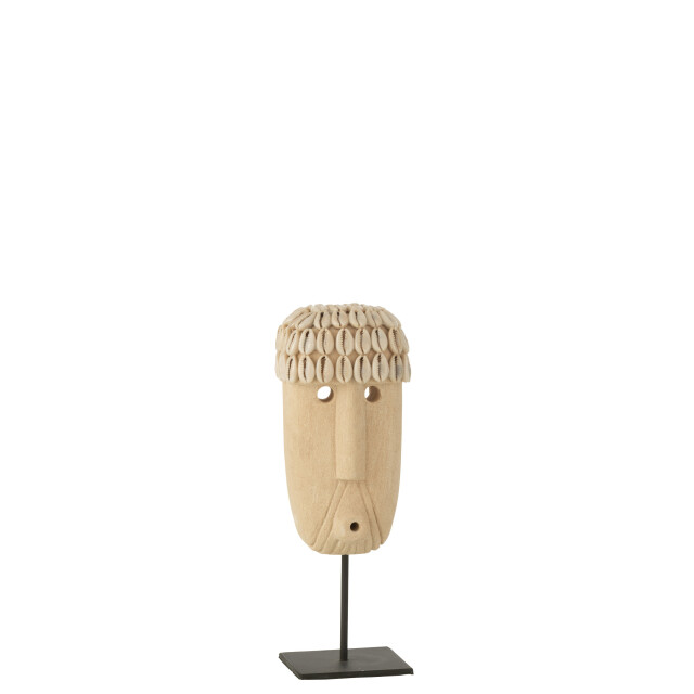 J-Line standbeeld julien steen/schelp natuur large 10x8x23cm 3009317 large