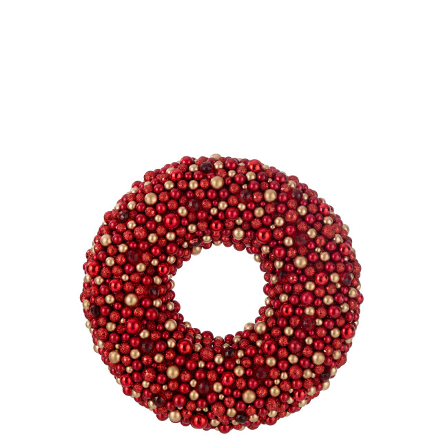 J-Line krans rond balletjs plastiek /goud 50x9x50cm 3008770 large
