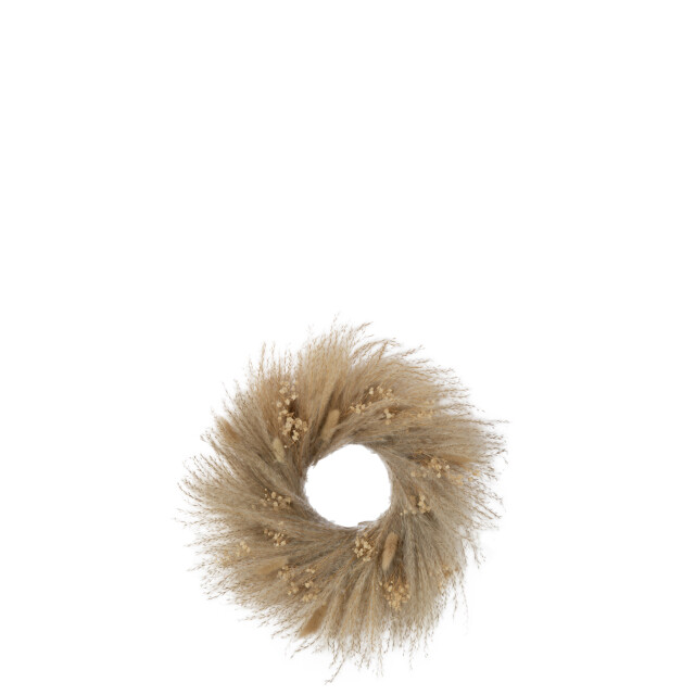 J-Line krans gedroogde planten/bloemen small 38x7x38cm 3009264 large