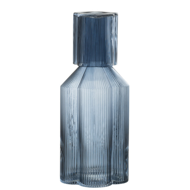 J-Line karaf fiore glas donker 11x11x27cm 3009336 large