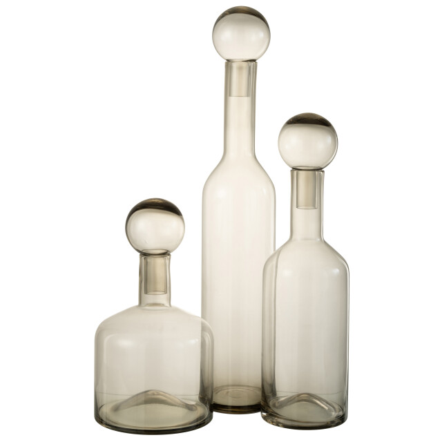 J-Line fles deco norma glas large 14x14x75cm 3001683 large