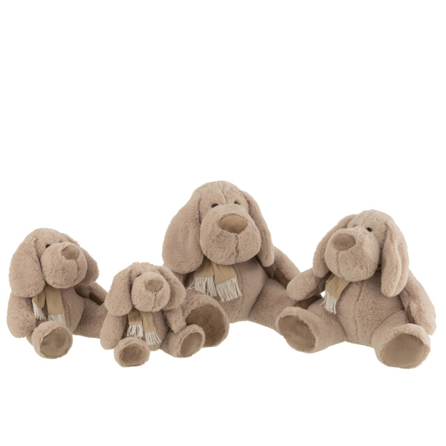 J-Line hond+sjaal zittend textiel extra large 32x32x35cm 3008806 large