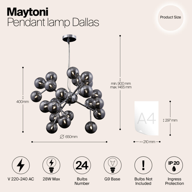 Maytoni hanglamp dallas - Ø65 2994655 large