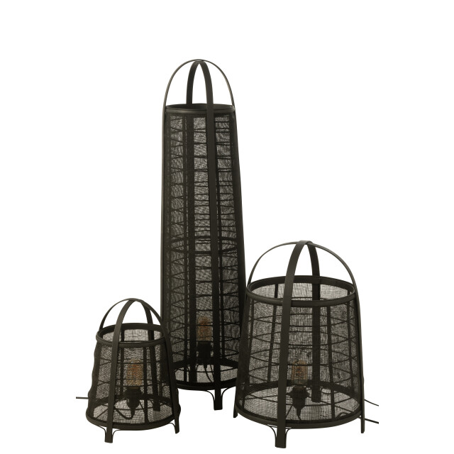 J-Line lamp don katoen bamboe 26x26x100cm 3002407 large