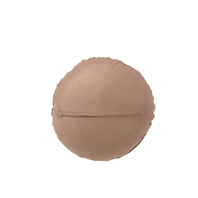 J-Line kussen rond leder camel 45x45x8cm 3001697 large
