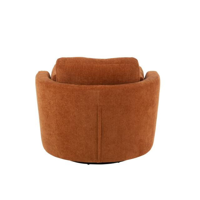 J-Line loungestoel swiv populierenhout/schuim roest 109x100x89cm 3002390 large