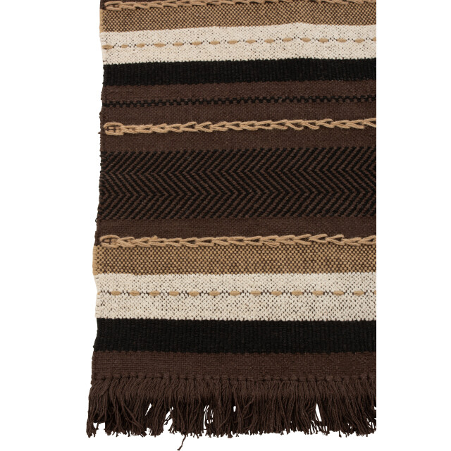 J-Line plaid etnic katoen /zwart/beige 90x150x1cm 3065907 large