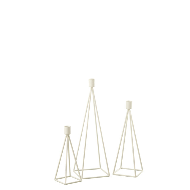 J-Line set van 3 kaarshouder metaal 12x12x38.5cm 3001300 large