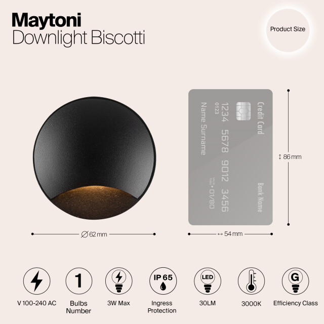 Maytoni Outdoor inbouwspot biscotti - Ø6,2 3004406 large