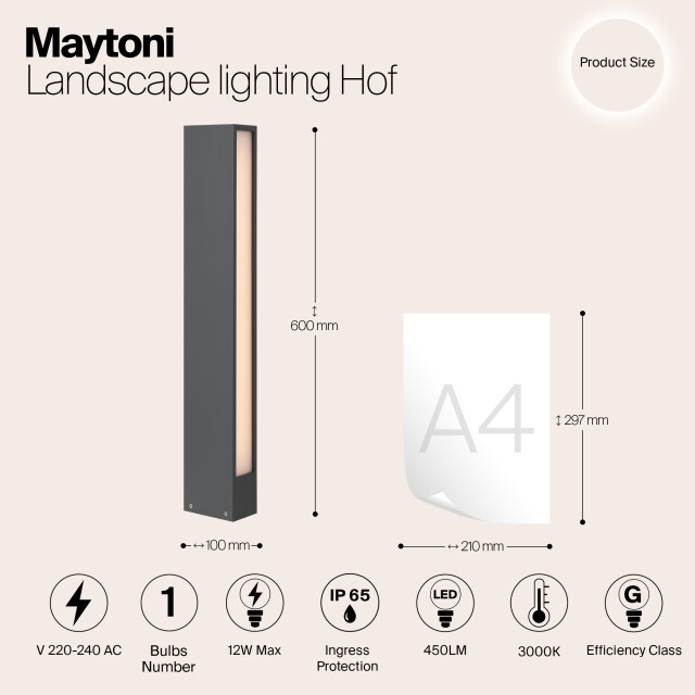Maytoni Outdoor landschapsverlichting hof grafiet 3004465 large
