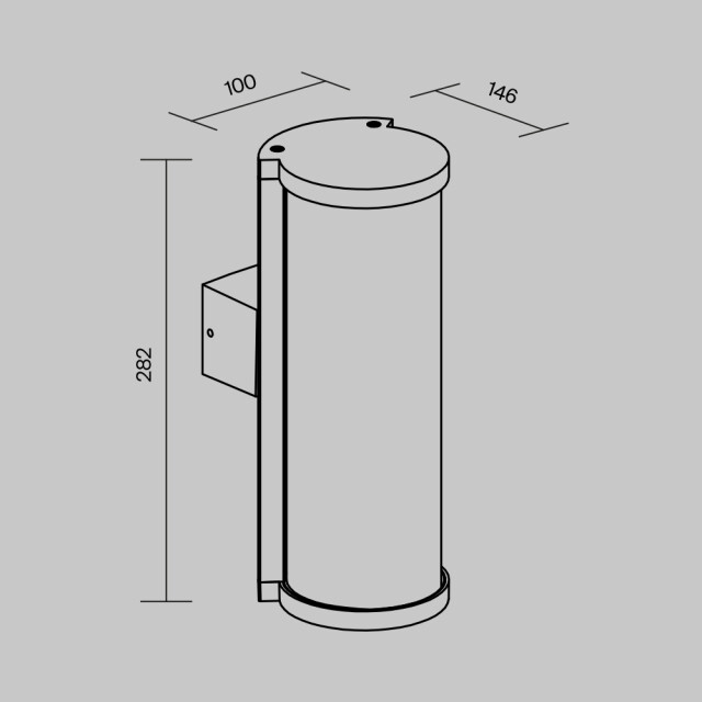 Maytoni Outdoor wandlamp conf grafiet 2994886 large