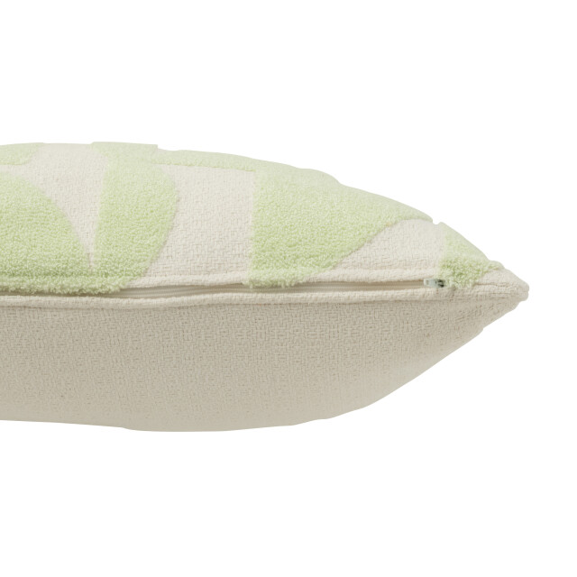J-Line kussen geo textiel wit/munt 43x43x10cm 3001414 large
