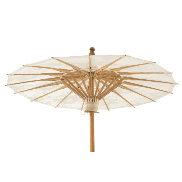 J-Line parasol motiefs kant/hout 44x44x54cm 3001319 large