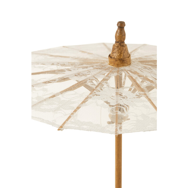 J-Line parasol motiefs kant/hout 44x44x54cm 3001319 large