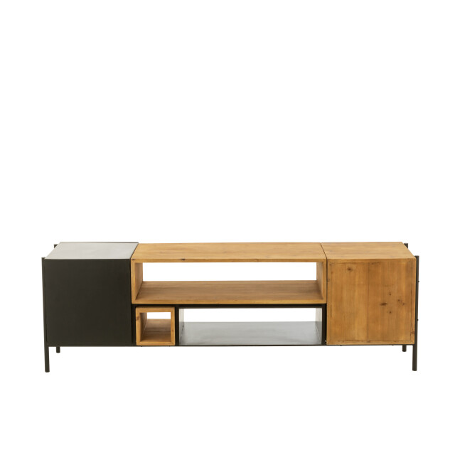 J-Line tv meubel tina hout/ijzer /naturel 160x40x50cm 3013868 large