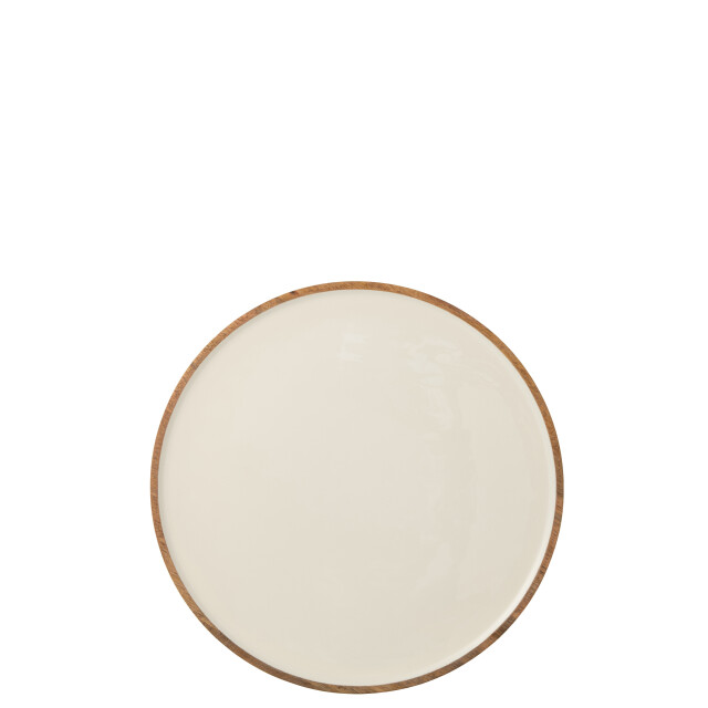 J-Line tray kos wood brown/white large 35x35x3cm 3001492 large