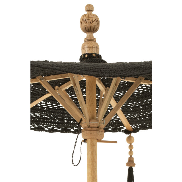 J-Line parasol kwast+voet katoen/hout small 94x53x53cm 3001324 large