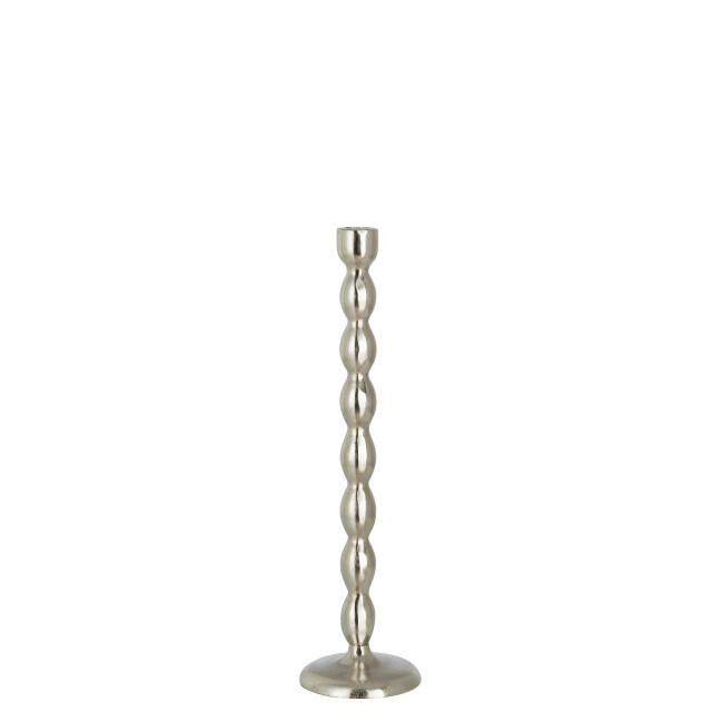 J-Line kandelaar bollen mat aluminium zilver large 10.5x10.5x40cm 3066013 large