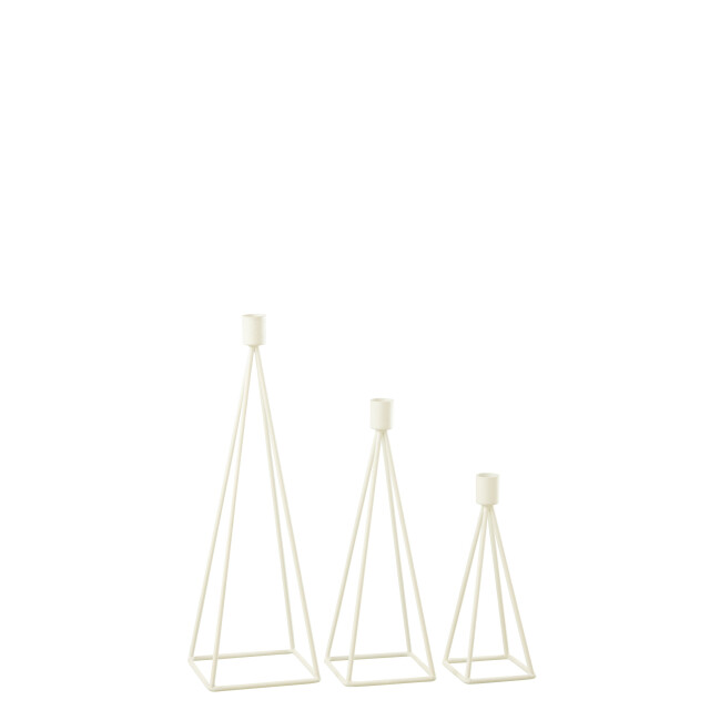 J-Line set van 3 kaarshouder metaal 12x12x38.5cm 3001300 large