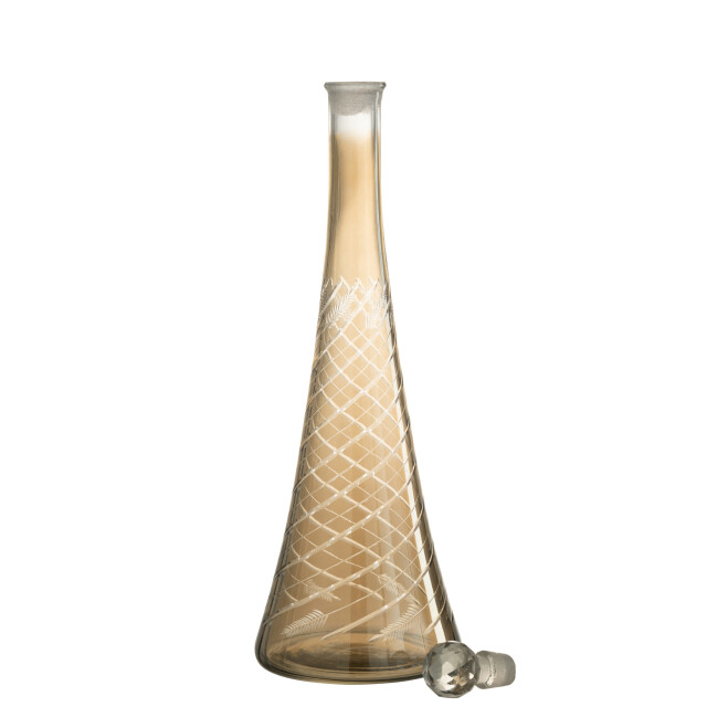 J-Line karaf steel glas rook 13x13x42cm 3001593 large