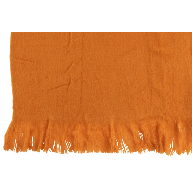 J-Line plaid franje polyester ochre 180x130x2cm 3001824 large