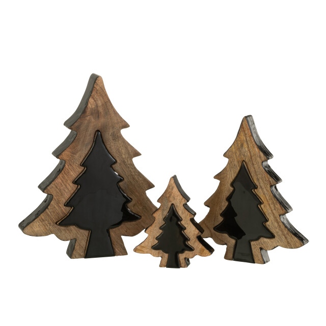 J-Line boom puzzel hout /naturel small 30x26x3.5cm 3001811 large
