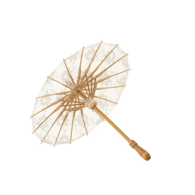 J-Line parasol motiefs kant/hout 44x44x54cm 3001319 large