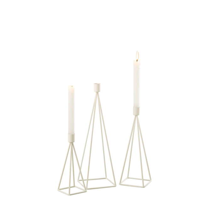 J-Line set van 3 kaarshouder metaal 12x12x38.5cm 3001300 large
