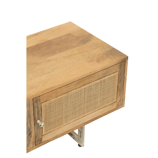 J-Line tv stand rattan mangohout 120x43x49cm 3013830 large