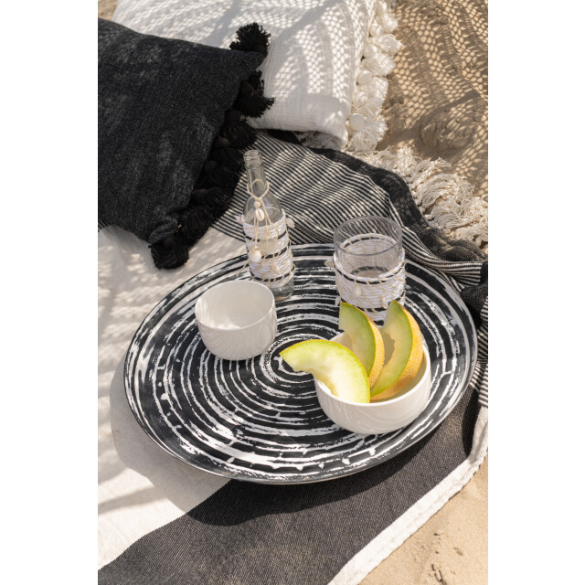 J-Line plateau rond klassiek ijzer /wit 51x51x3cm 3007713 large