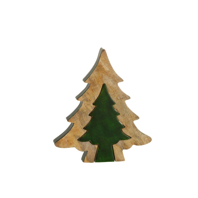 J-Line boom puzzel hout /naturel large 30x26x3.5cm 3001808 large