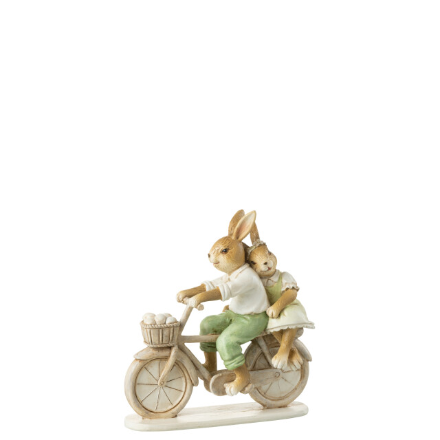 J-Line konijn koppel fiets poly mix 14x5x15cm 3008027 large