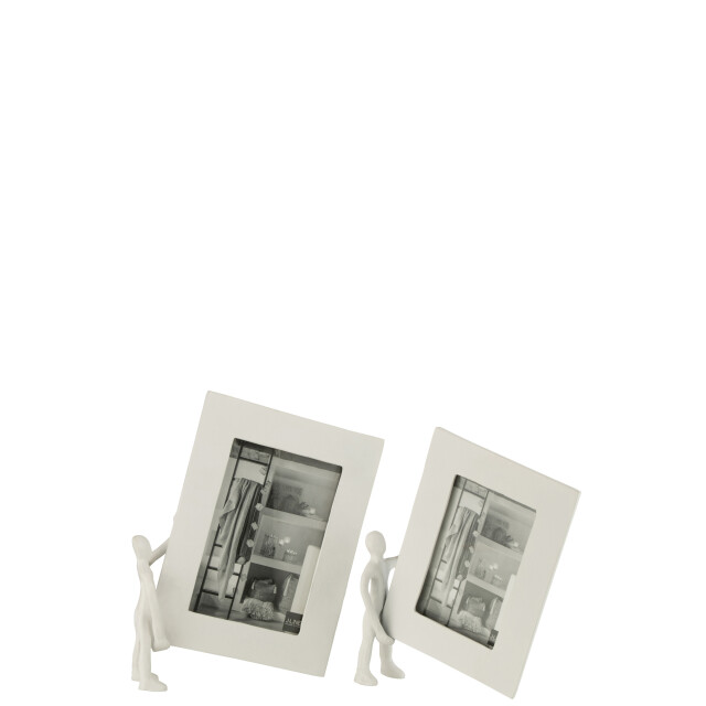 J-Line figuur met fotokader aluminium large 23x5.5x27cm 3007771 large