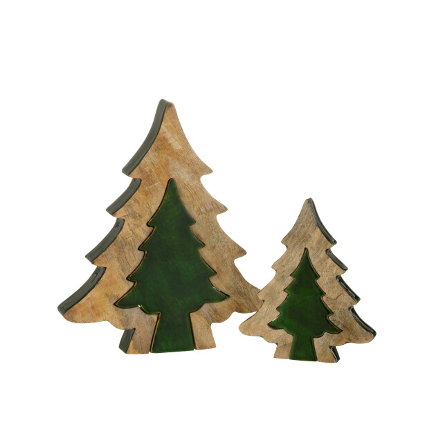 J-Line boom puzzel hout /naturel large 30x26x3.5cm 3001808 large