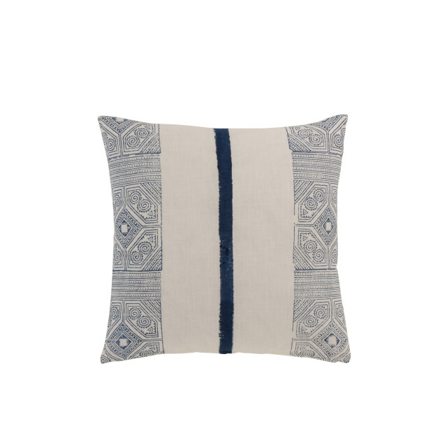 J-Line kussen streep azteek katoen /wit 50x50x4cm 3001241 large