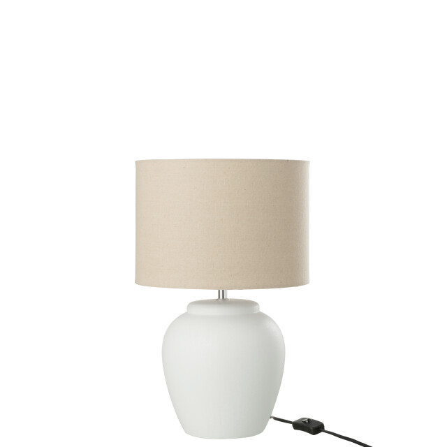 J-Line lamp meli + kap keramiek linnen small 28x28x48cm 3001208 large