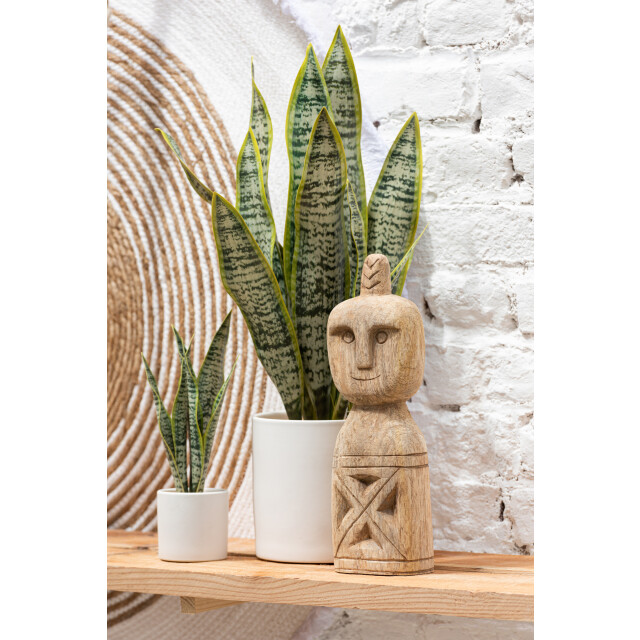 J-Line set van 2 afrikaans gerkefd figuur hout 11.58x7.5x40.5cm 3007939 large
