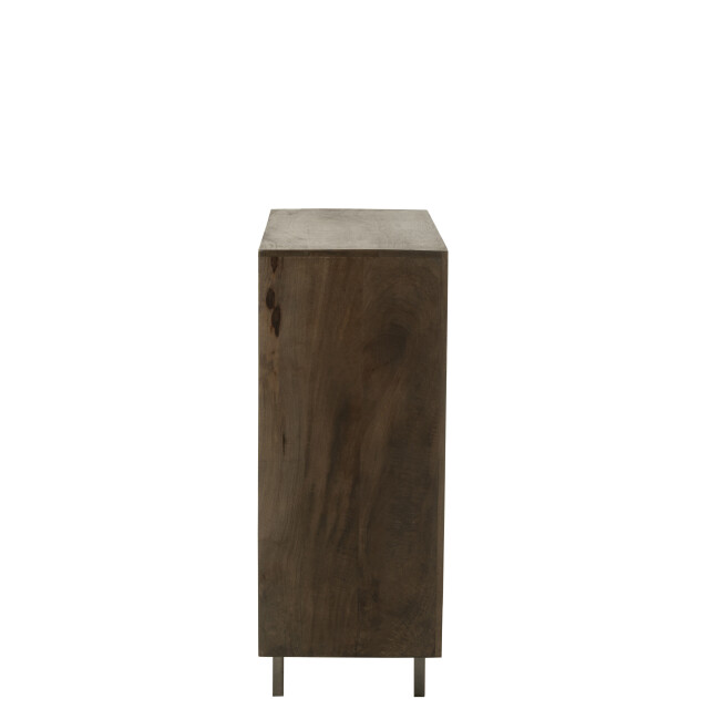 J-Line kast pino metaal/mangohout /grijs 89x42x104cm 3001778 large
