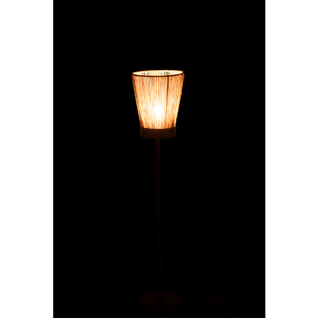 J-Line staanlamp luna jute beige medium 22x22x100cm 3001170 large