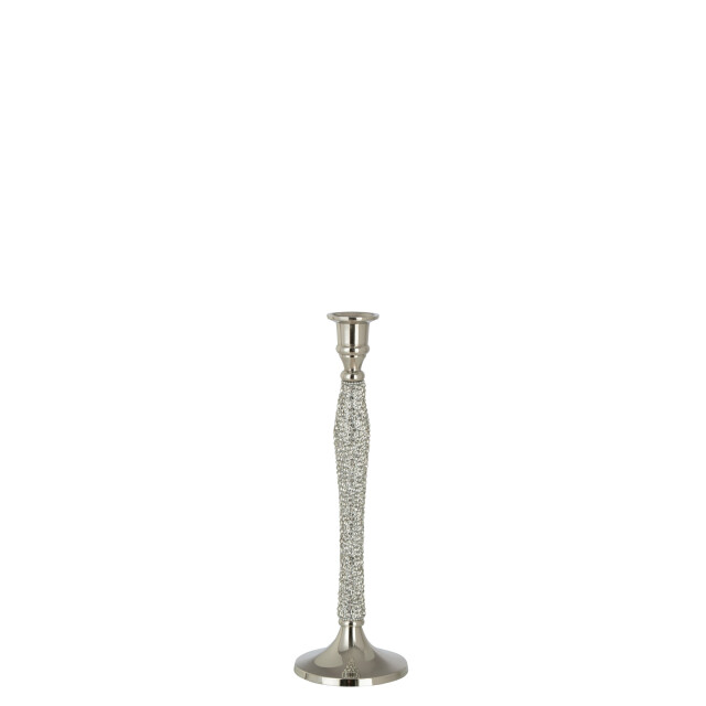 J-Line kandelaar diamant aluminium zilver large 10x10x31.5cm 3000988 large