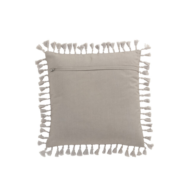 J-Line kussen marokkaans met kwasten velvet 45x45x2cm 3065992 large