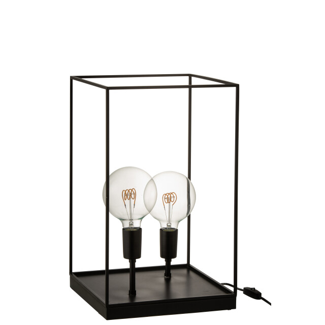 J-Line lamp 2 lampen rechthoekig frame metaal large 30x30x50cm 3001036 large