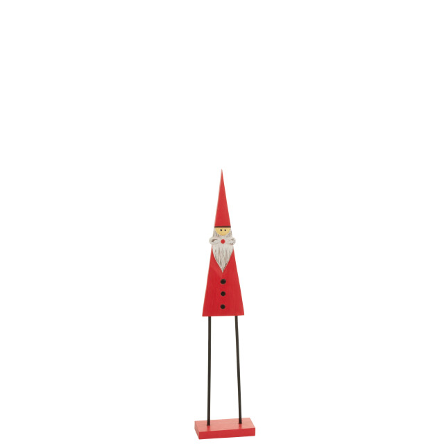 J-Line kerstman op voet hout small 21x9x92cm 3008966 large