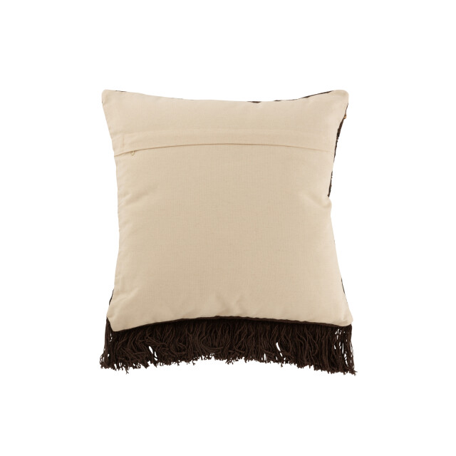 J-Line kussen etnic katoen /zwart/beige 45x45x4cm 3001522 large